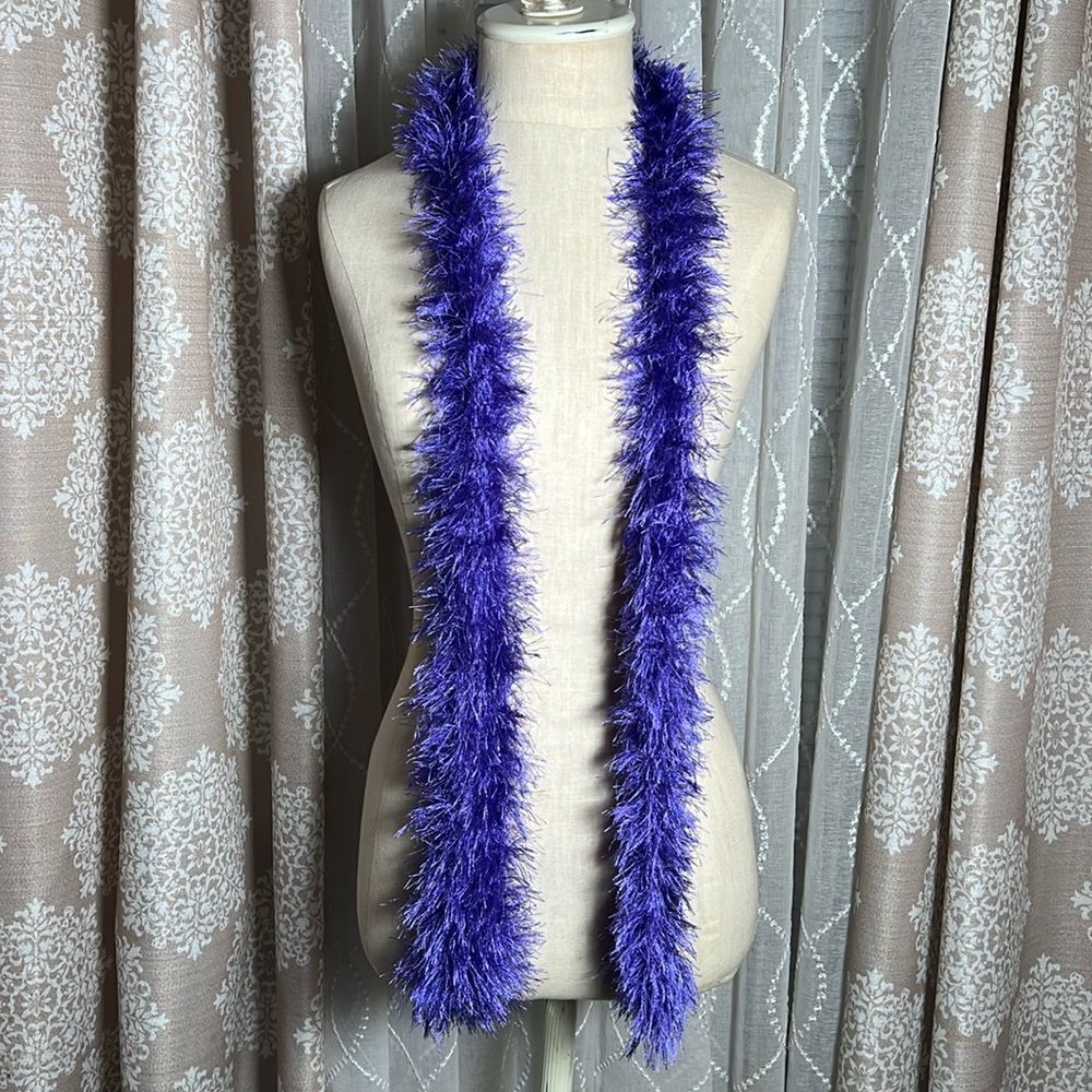 EUC Hand Knit Eyelash Yarn Scarf